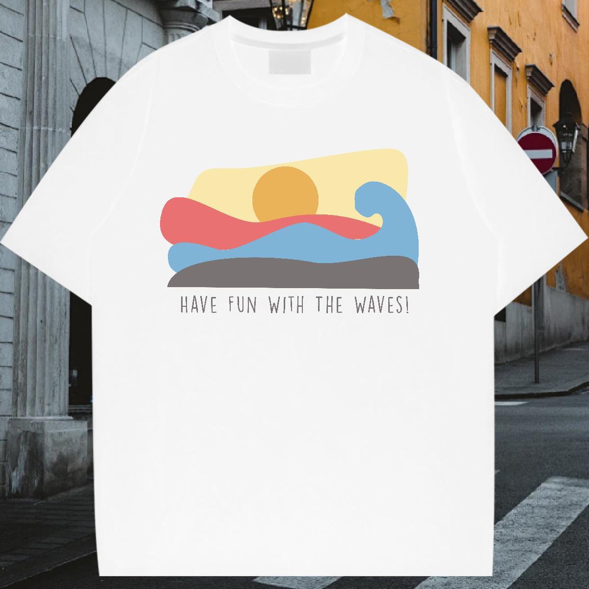 New Womens Tshirts Outdoor Breathable Short Sleeve Tops Tees Popular 230g Cotton beach Plus Size Cartoon T shirt