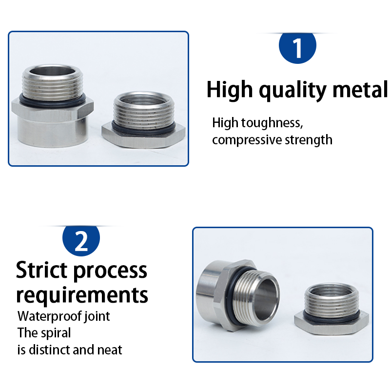 Core filling and reducing 304 stainless steel inner and outer wire diameter direct joint 2 minutes 3 minutes 4 minutes 6 minutes 1 inch 2 inches 3 inc