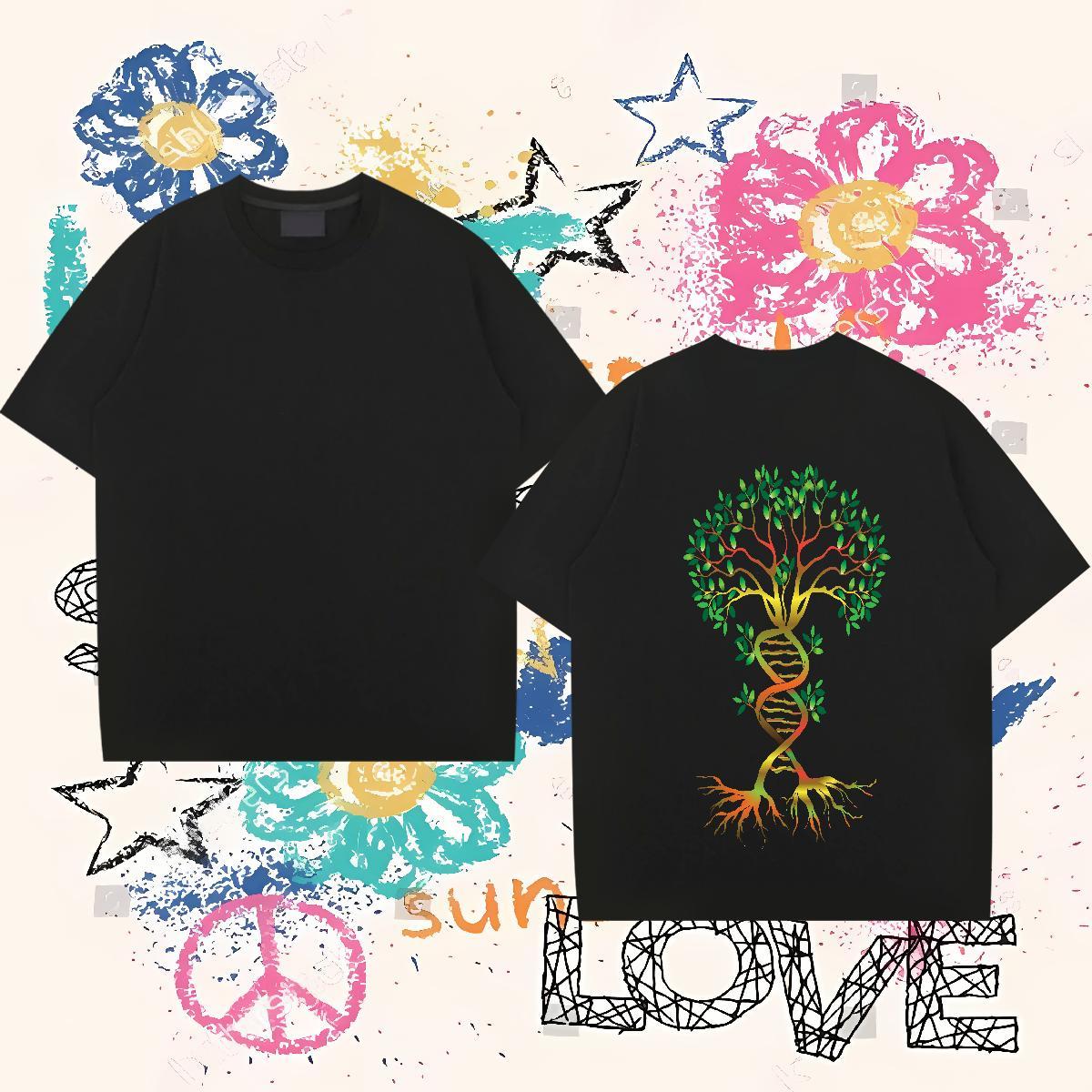 New Arrival Men Tees tree Hip Hop Street 230g Pure Cotton Polos Breathable Soft Designer T shirt DIY Printed