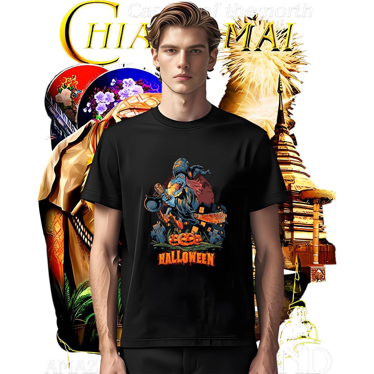 Loose Fit T-Shirts for Men pumpkin Breathable Soft Hip Hop Black Oversized 230g Pure Cotton Couples T Shirts Fashion Designer Polos