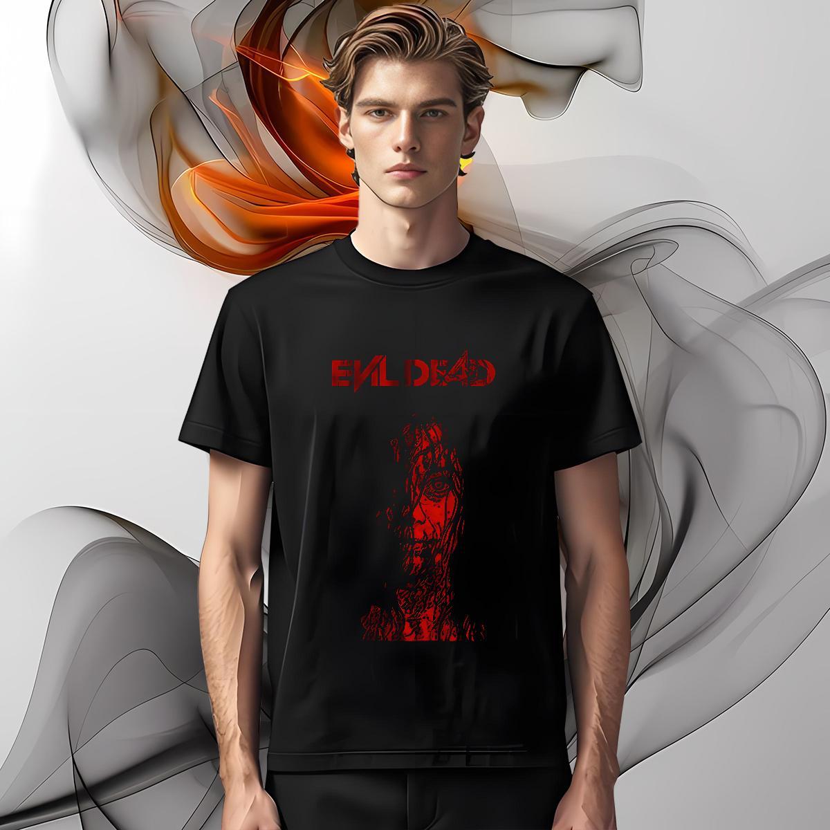 Mens T Shirts 230g Cotton scary Sports Casual O-Neck Short Sleeve DIY Printed Men Tees 2024 Loose Fit Tees Shirts