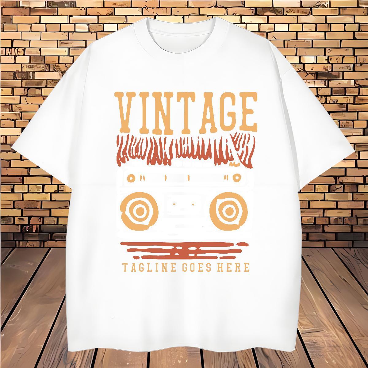 Classic radio T shirt Beach Couples T Shirts 100% Cotton 230g 2024 Breathable Crew Neck Cartoon Printing L-4XL Tee Shirt
