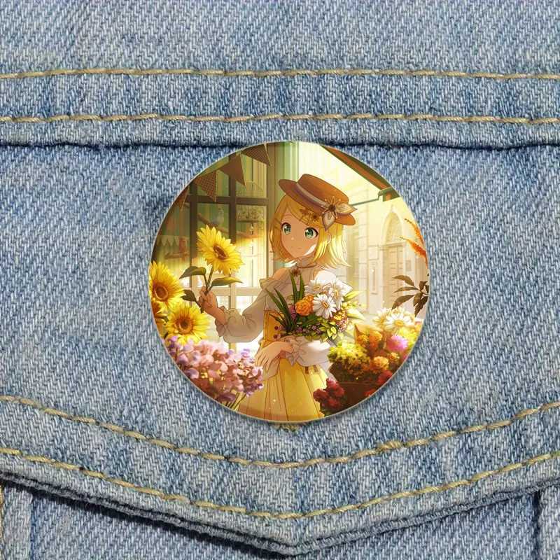 32/44/58mm anime project SEKAI pin cute cartoon badge handmade tinplate brooch backpack clothing gift accessory brooch W240815
