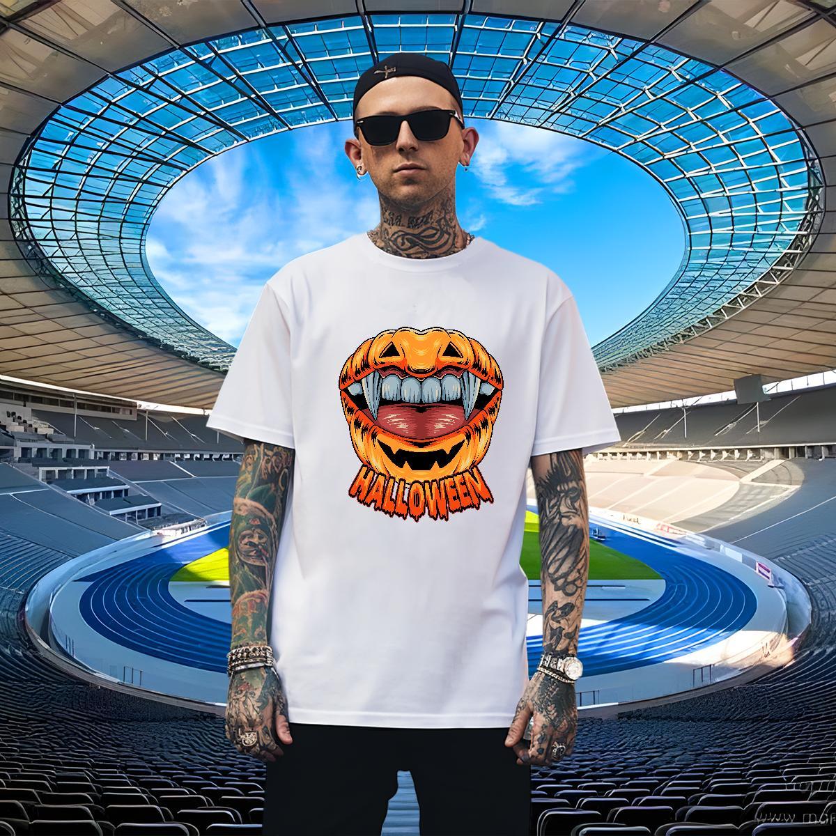 Cool Design T shirt halloween Breathable Soft Casual Beach Customized 230g Pure Cotton Tshirts Fashion Design Top Tees