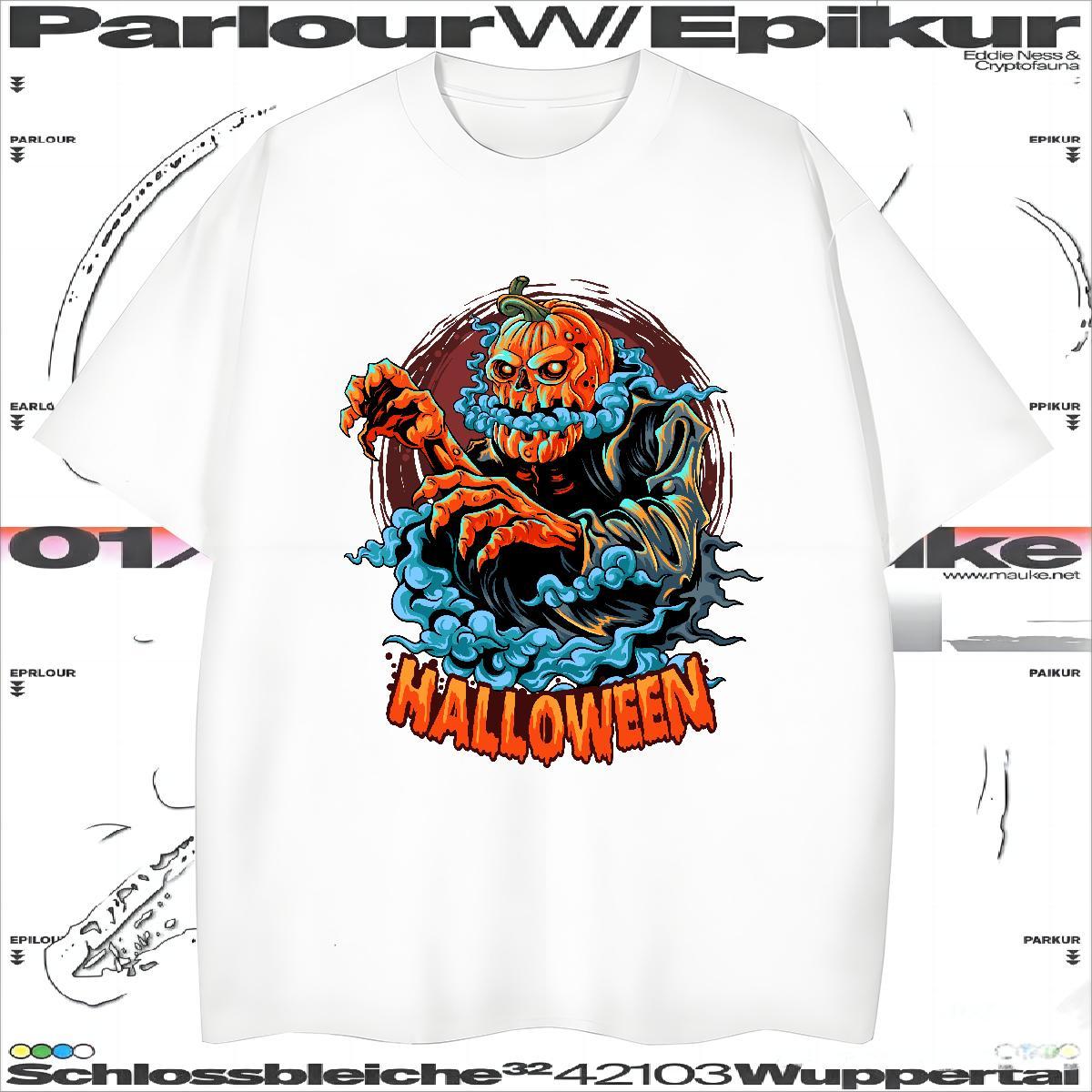 Popular T-Shirts pumpkin Round Neck Short Sleeve Anime Printing Street Asian Size 230g Cotton Tshirt for Man Woman 2024 DIY Tee Shirt