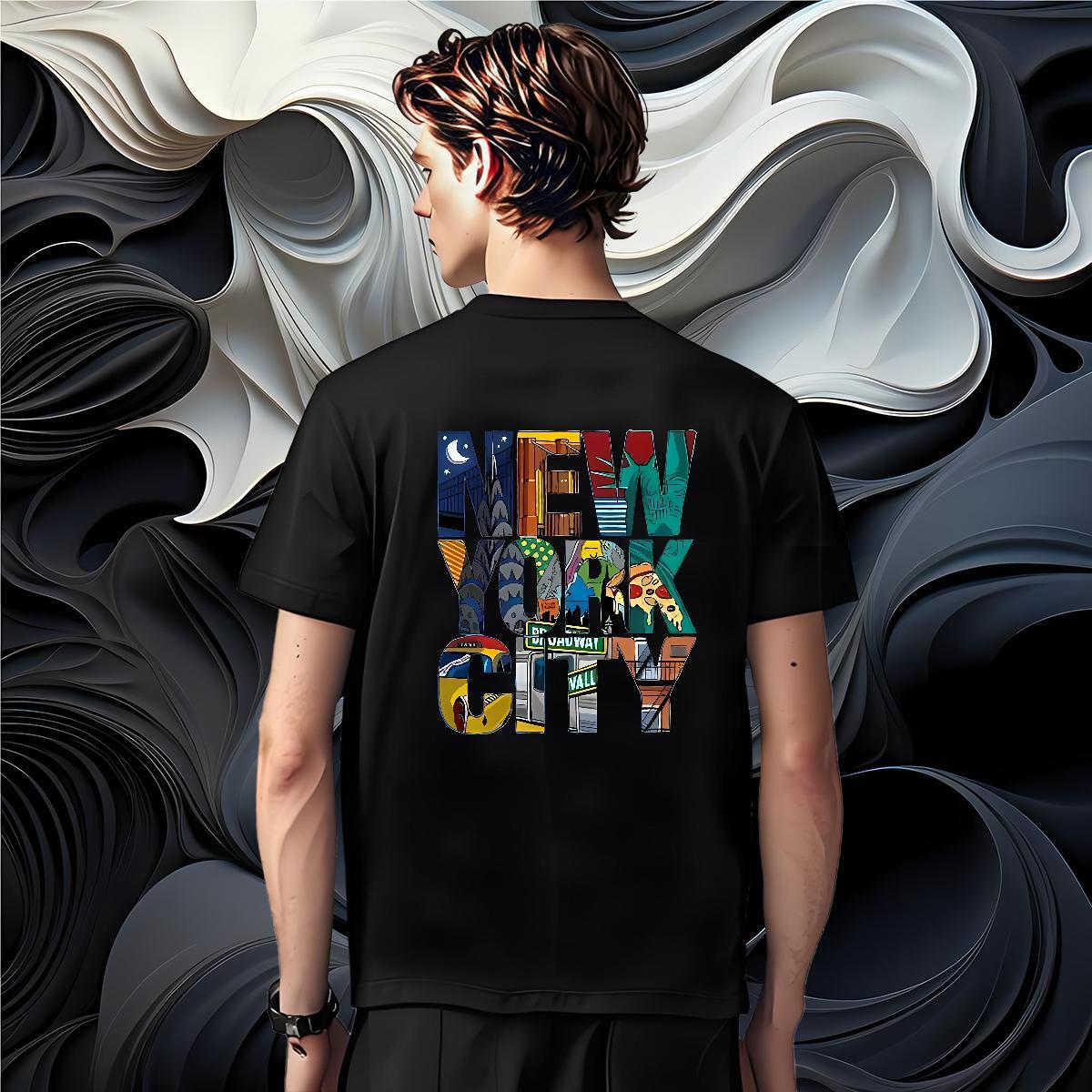 Classic New York T-Shirts for Men Sport Couples T Shirts 230g Pure Cotton Classic Casual Breathable Short Sleeve Customized Top Tees
