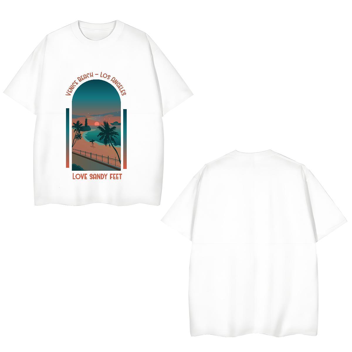 High Quality sea 100% Cotton 230g Tshirts Spring Summer Breathable Short Sleeve Man T Shirts Designer Fashion Custom Cartoon Clothes