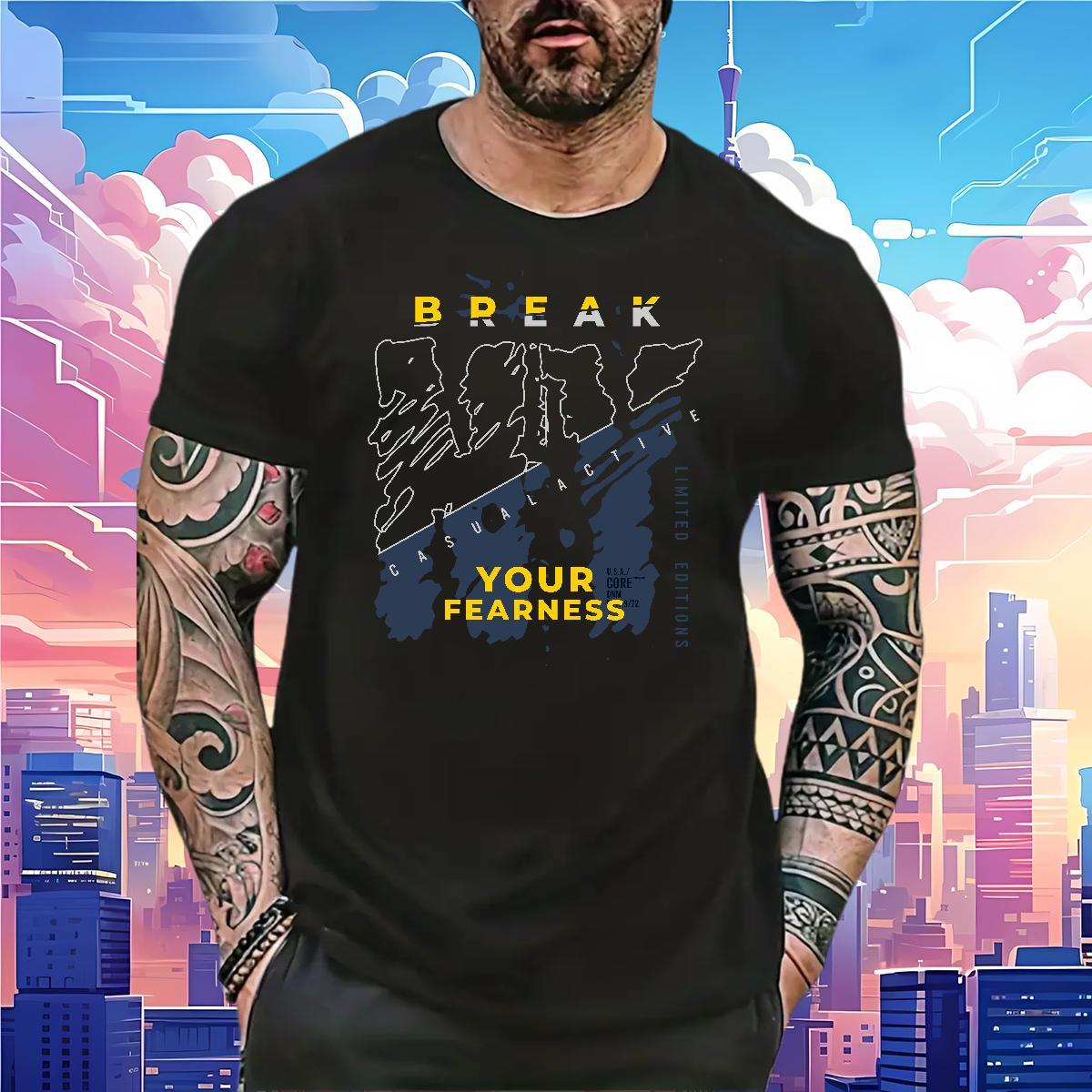 Unisex pistol 230g 100% Cotton Tshirts Daily Outfit Pure Cotton Mens T Shirts New Arrival Oversized Tee Shirt