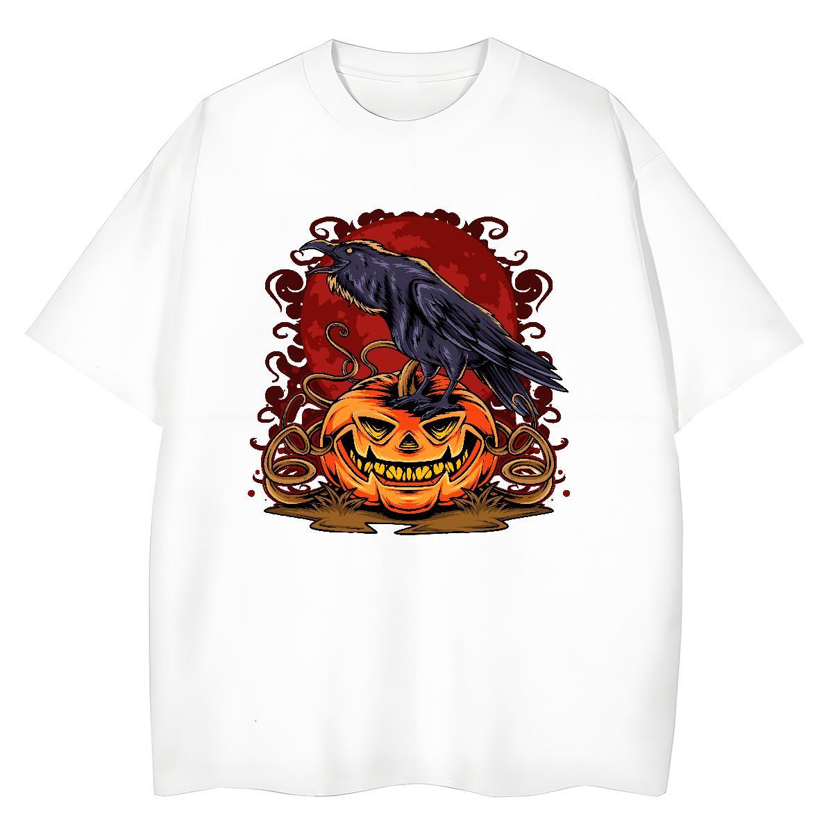 Customized Men Tees eagle Street Casual 100% Cotton 230g Tees Shirts Breathable Crew Neck Loose Fit Mens T Shirts Anime Print