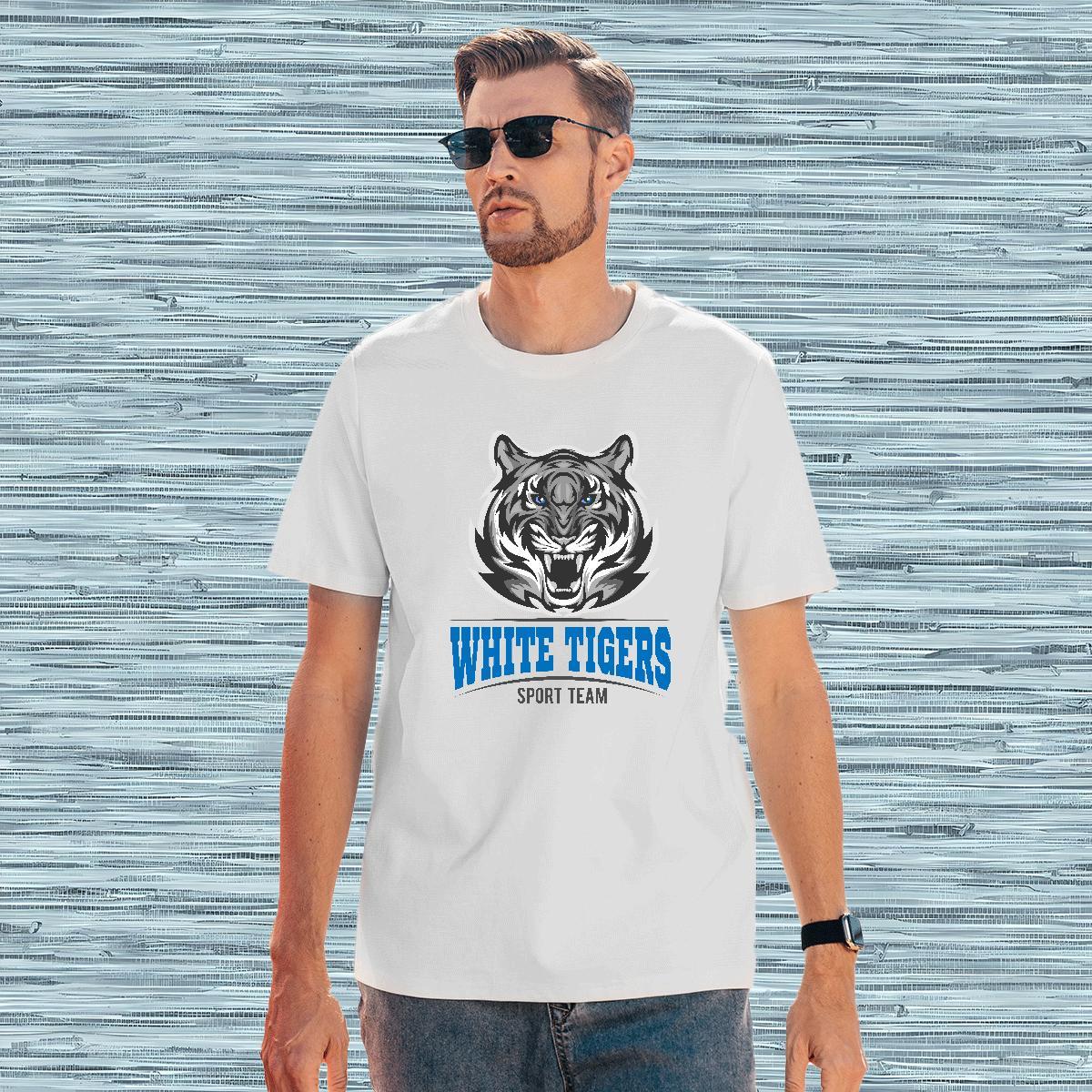 Classic tiger T Shirt For Man Casual Daily Wear Tshirts 230g Cotton Designer Crew Neck Breathable Oversized 4XL Tops Shirt