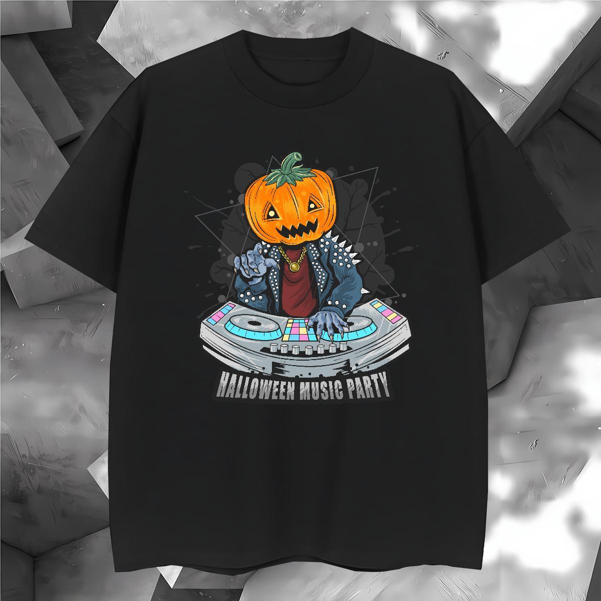 Cool Design T shirt pumpkin Breathable Crew Neck Home Outdoor Cartoon Printing L-4XL 230g Pure Cotton Couples T Shirts Fashion Design Tops Shirt