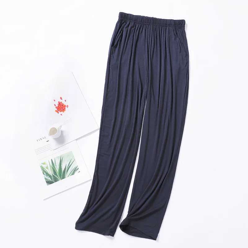 Summer Male Modal Sleeping Pants Solid Sleep Trouser Mens Sleepwear Bottom Soft Sleepwear Home Wear 2024 Spring/Summer 4XLW240719