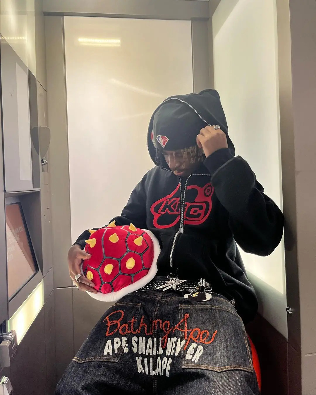 Y2k Fashion Casual Punk Jacket Tops Streetwear Hip Hop Sweatshirt Harajuku Print Zipper Hooded Men and Women Hoodies 240819