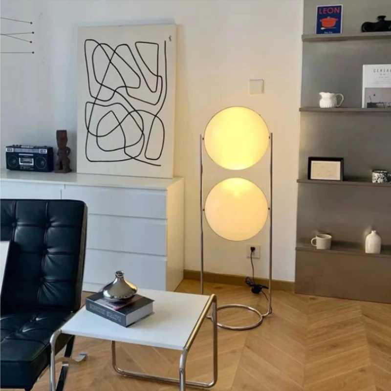 Pierre Garrault desk lamp LED metal chrome lamp living room hotel room white acrylic ball lamp home decoration art work light X2503181