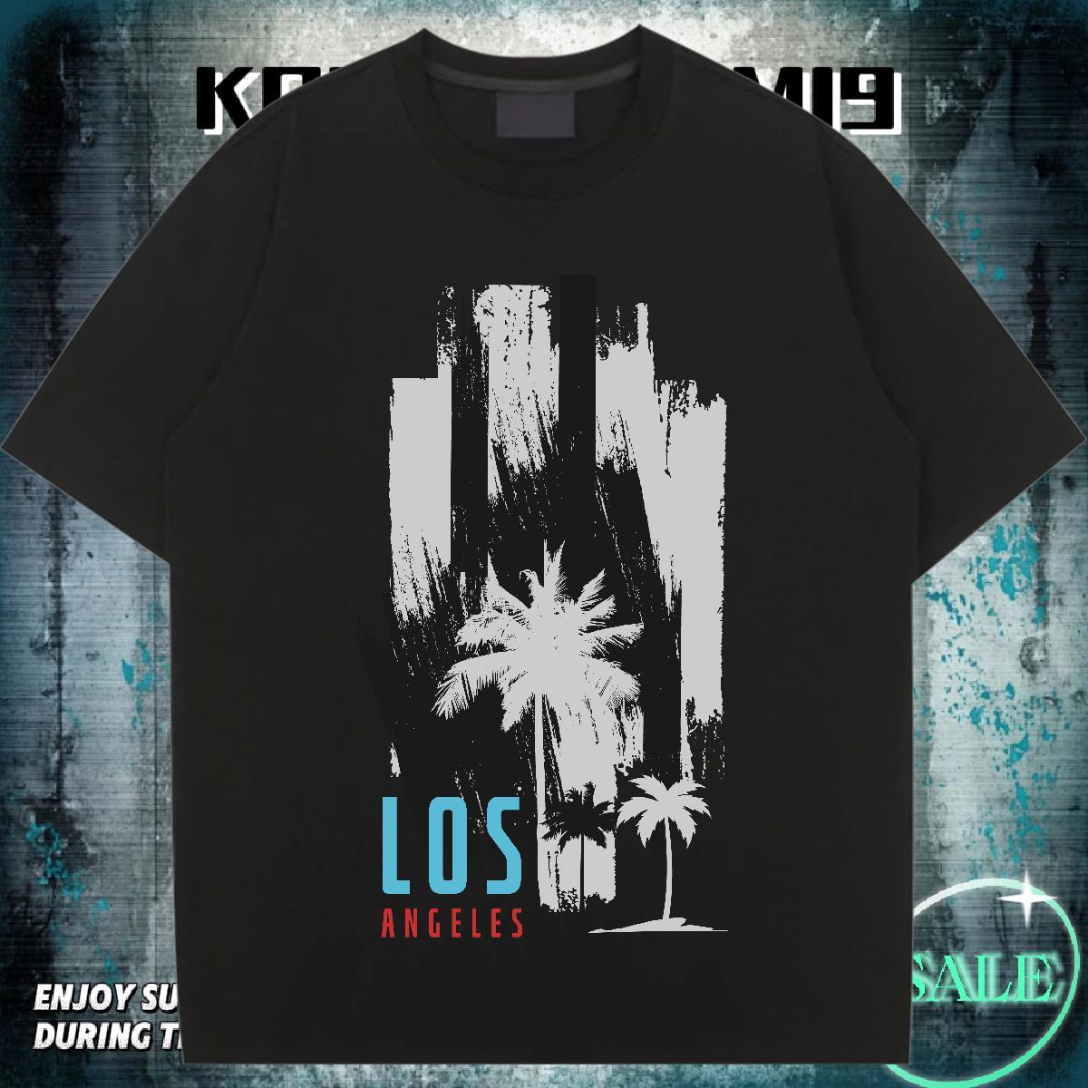 DIY Unisex Tshirts Sports Casual Breathable Crew Neck Tee Shirt Free Shipping 230g Cotton tree Black White T shirt