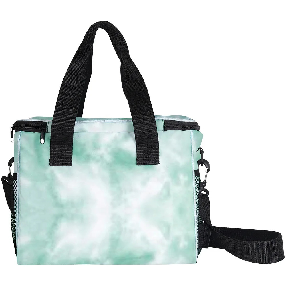 Classic Youthful Home picnic Crossbody Tie-dye Colorful More Big Lunch Bag 3D Print Thermal insulation Food Handbags Ice Bags 240819