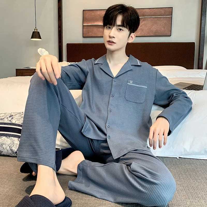 Mens cardigan lounge pajamas pajamasW240719