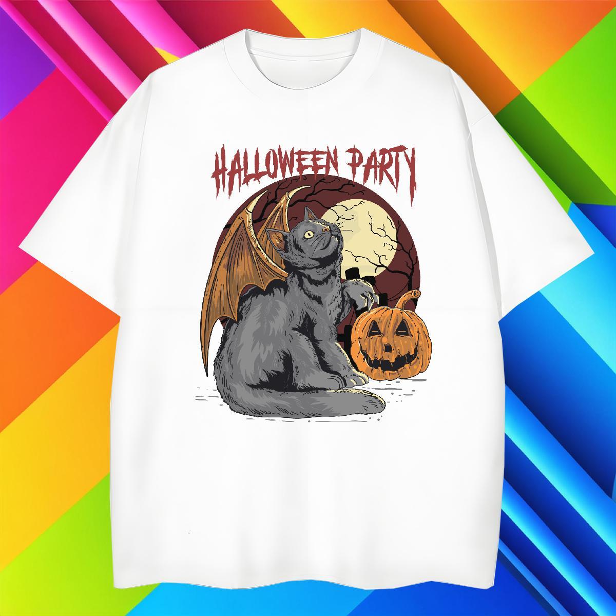 Casual New Mens Tshirts halloween High Street Hip Hop 230g 100% Cotton Tee Shirt Short Sleeve O-Neck TOP Quality T Shirt For Man Floral Print