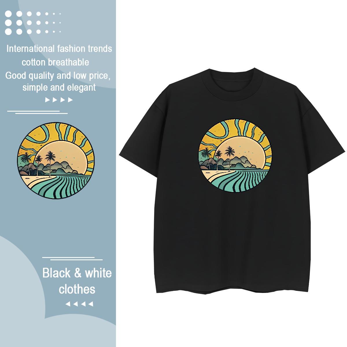 Designer Couples T Shirts Summer Casual Breathable Short Sleeve Polos Free Shipping 230g Pure Cotton river Custom Printing T-Shirts for Women