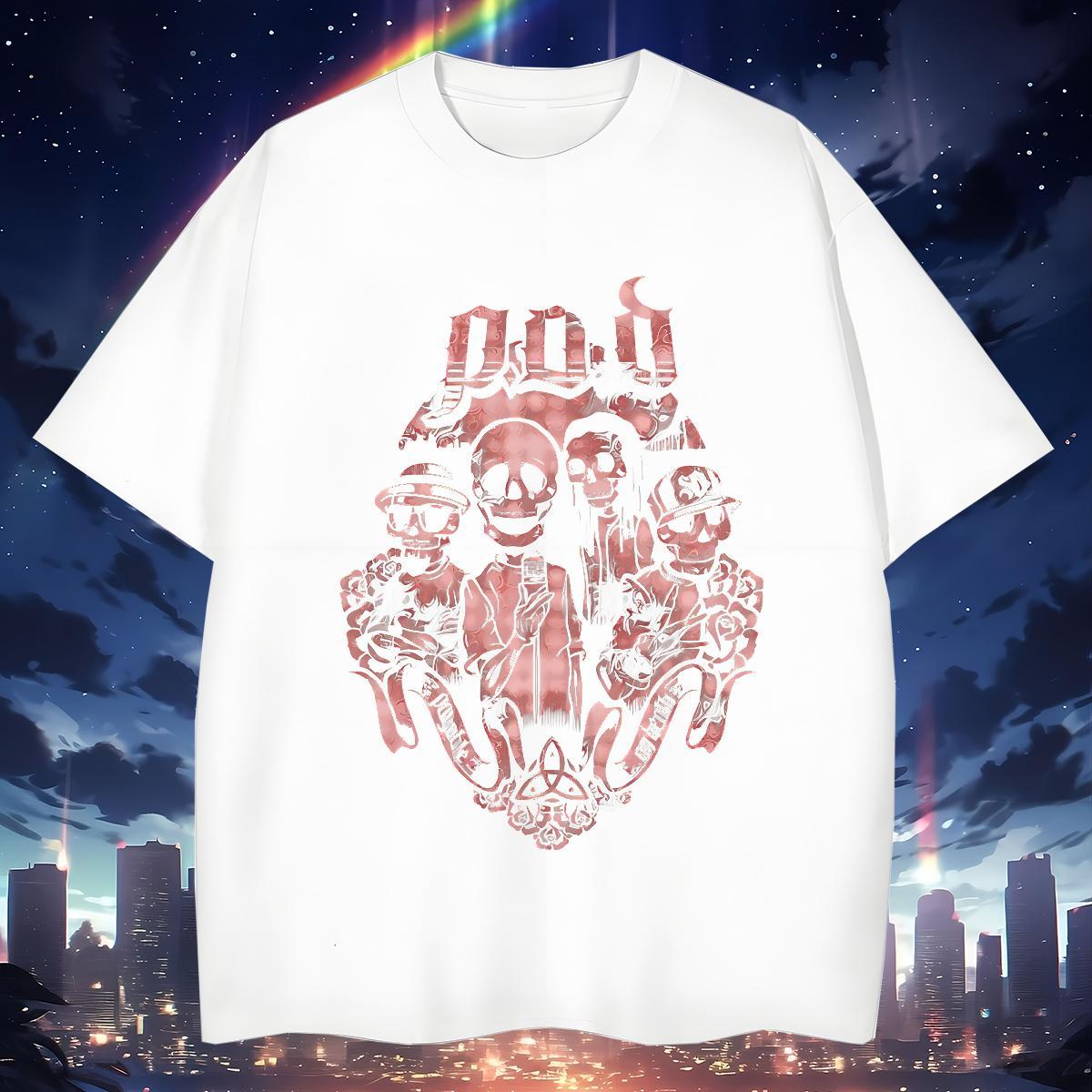 2024 Designer scary Men Clothes T-Shirt 230g Cotton T-Shirts Custom Print Plus Size Beach Pure Cotton Soft Tees Shirts