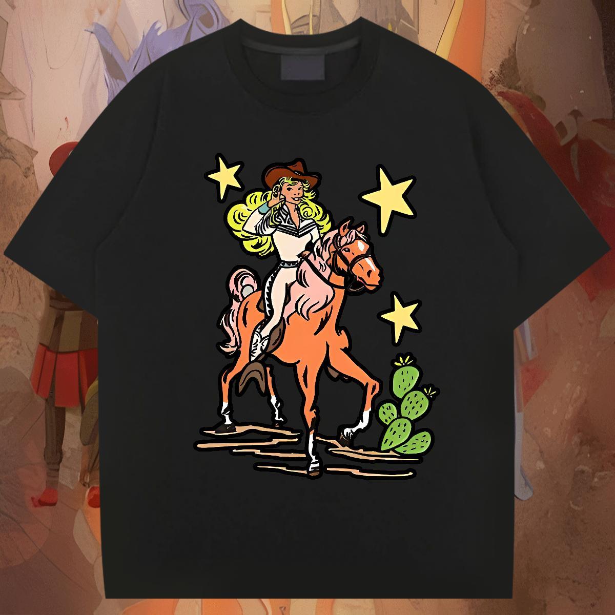 Brand Men Tshirts Beach 230g 100% Cotton DIY Anime Crew Neck pretty girl T-Shirts for Men Fashion New Top Tees