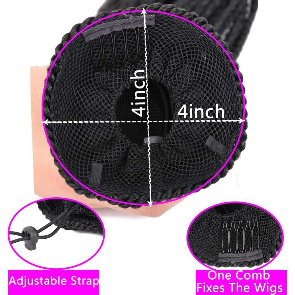 22 inch long box woven and brushed fake ponytail hair synthetic ponytail wig clip extends to black women W240817
