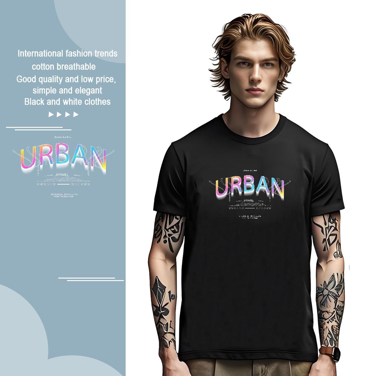 Cool URBAN 230g 100% Cotton Couples T Shirts High Street Hip Hop O Neck Short Sleeves T-Shirts 2024 Designer Plus Size Cartoon Tshirts