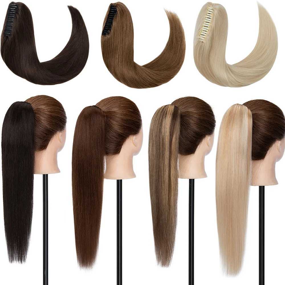Rich choices claw clip on ponytail 100% human hair ponytail hair extension ponytail chin female hair extension W240817