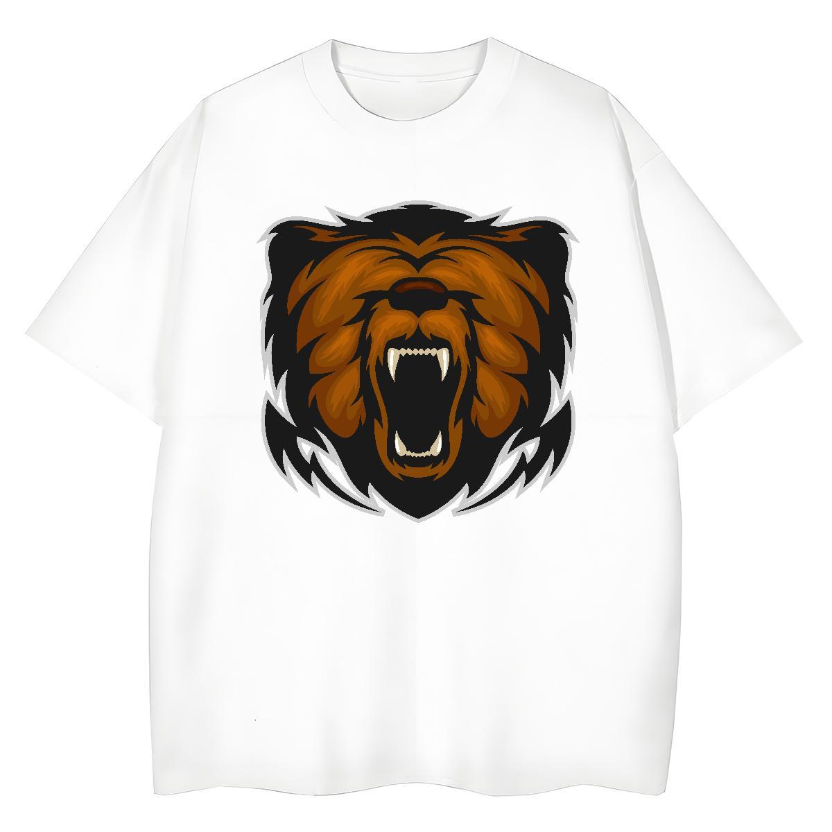 High Quality T shirt lion O Neck Short Sleeves Daily Wear Custom Anime 230g Cotton Men Tees Casual New Tops Tees