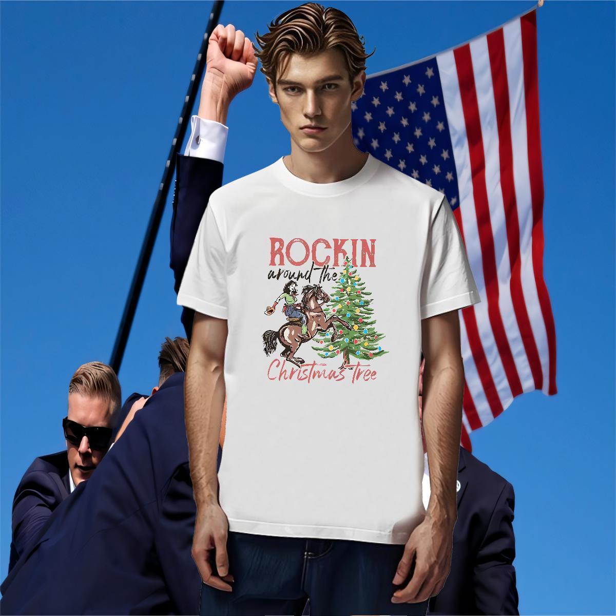 Designer Fashion Chrismas Couples T Shirts 100% Cotton 230g T-Shirts Asian Size Outdoor Breathable Crew Neck Loose Fit Tops Shirt