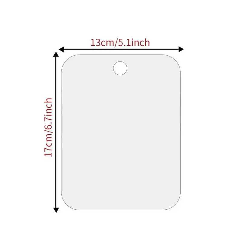 1 Pcs Acrylic Anti Fog Shower Mirror Bathroom Fogless Fog Free Mirror Washroom Travel For Man Shaving Mirror 13*17cm Y240819