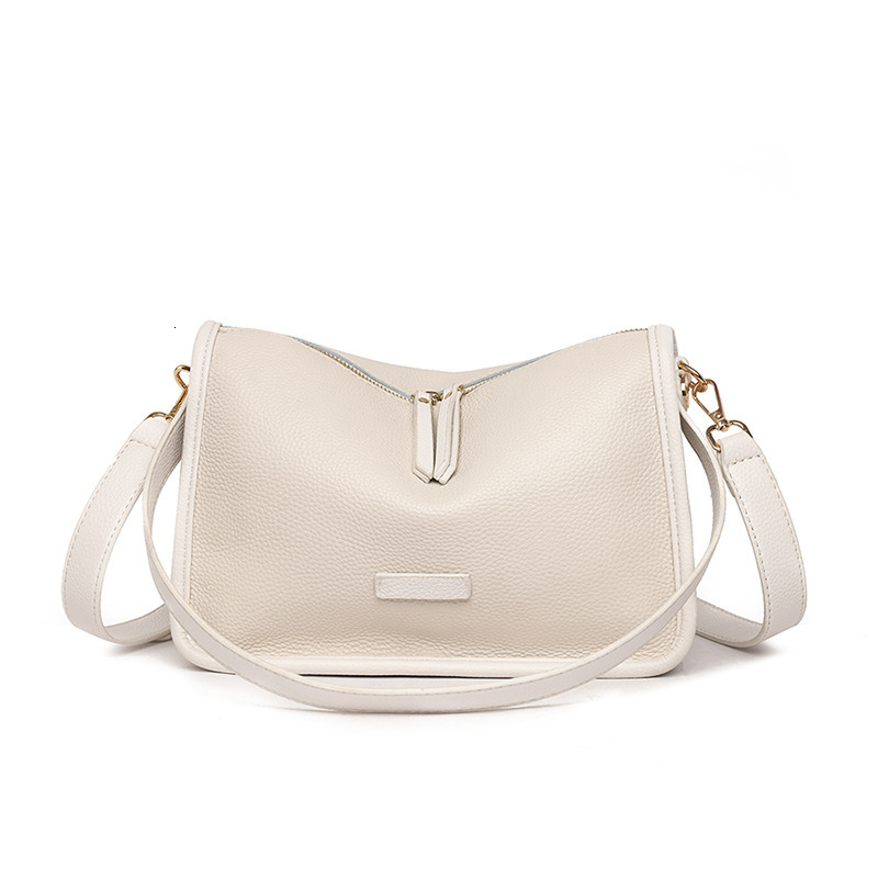 Genuine leather light luxury minimalist 2023 new shoulder underarm fashionable and versatile small square bag, crossbody bag