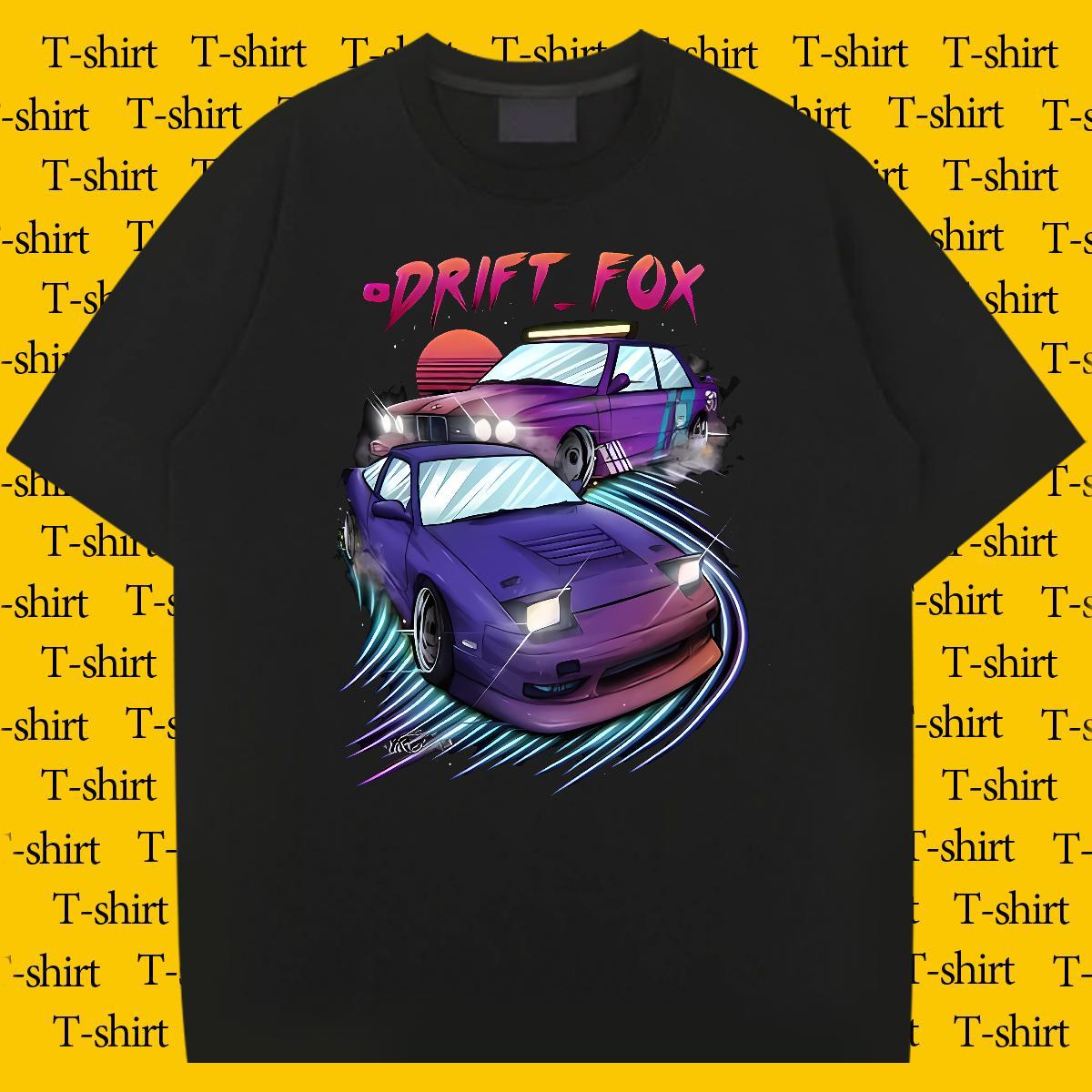 Loose car 230g 100% Cotton Men Tshirts Beach Breathable Short Sleeve T-Shirts for Men 2024 New Anime Clothings