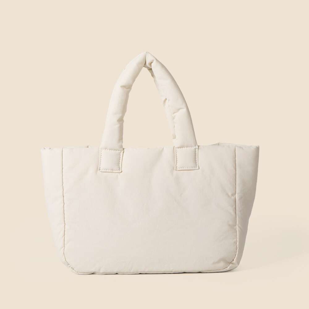 New 2024 Spring Cotton Candy Color Handheld Tote Bag Casual Commuting Nylon Large Capacity Handbag for Women