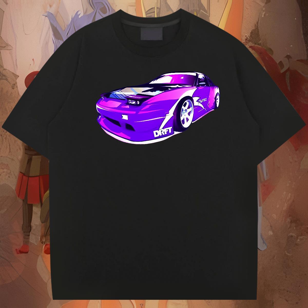Brand Tshirt for Man Woman Anime Printing Street 230g Cotton Skull Crew Neck car T Shirts Men Customized Tees