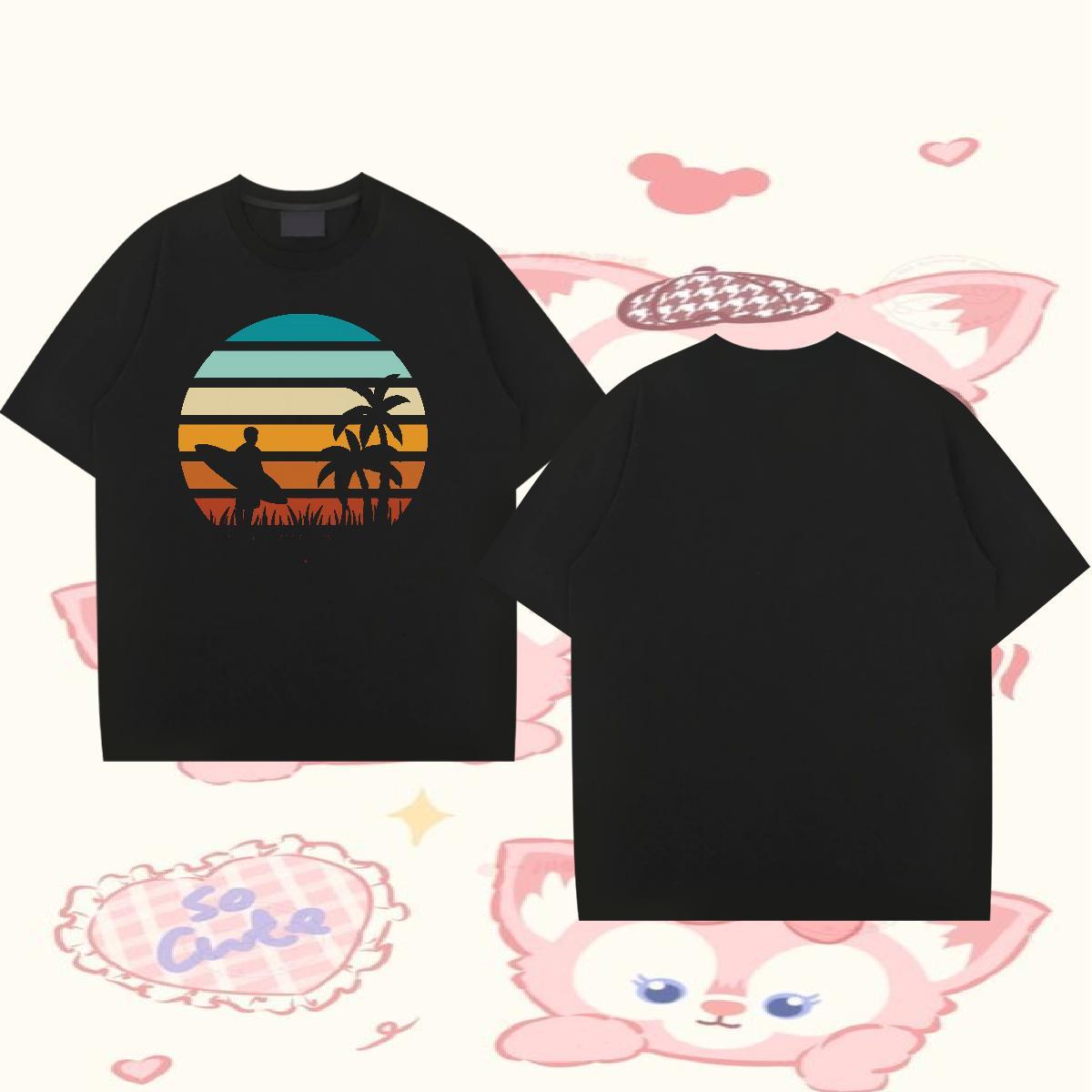 Factory Direct Mens Tshirts tree Street 100% Cotton 230g Polos Breathable Crew Neck Loose Fit T-Shirts Customized Print