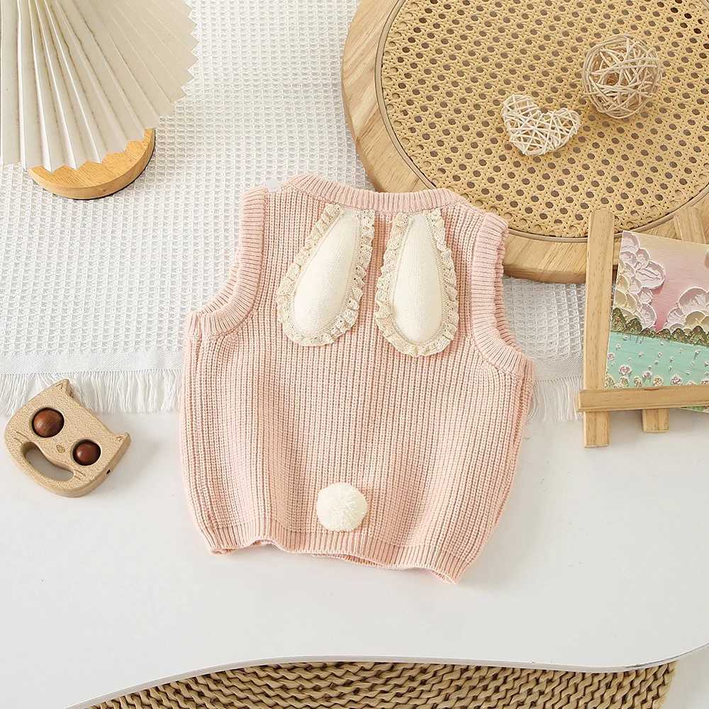 Girls Knitted Vest Spring Summer 2024 Children Woolen Jersey Sweaters Tops For Baby Outerwear Clothes Kids Costume Outfits 5 6YXJ240819