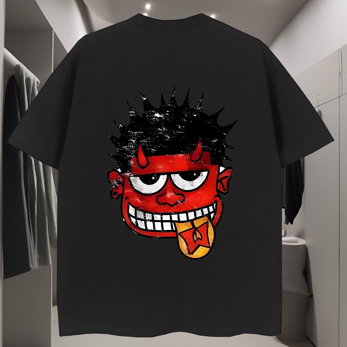 Man T Shirts 100% Cotton 230g cartoon Home Outdoor O Neck Short Sleeves Plus Size Cartoon Tshirt for Man Woman Fashion Designer Loose Fit Polos