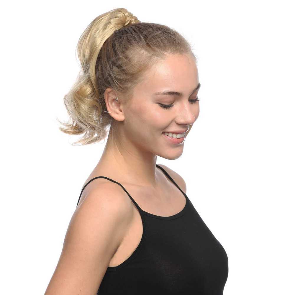 Jeedou synthetic shortwave ponytail hair extension claw ponytail brown black womens hair W240817