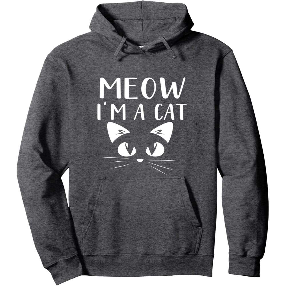 Hoodie for Mens Womens Meow I'm A Cat Shirt Funny Halloween Pullover Hoodie Hoodies sweatshirt pullover jacket Long sleeve 2025