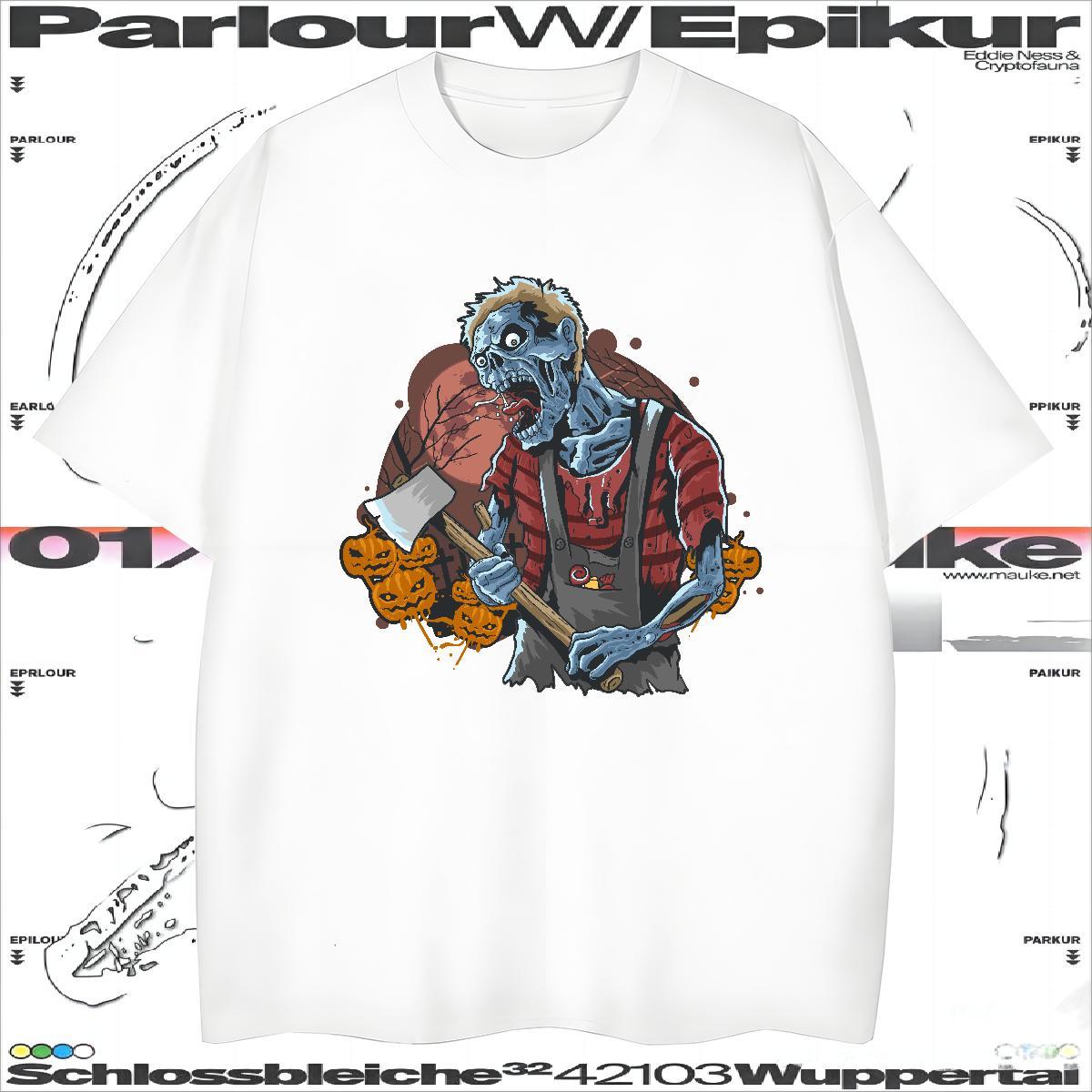 2024 New Men Tshirts zombie Hip Hop 230g Pure Cotton Tees Shirts Breathable Soft TOP Quality T-Shirts Custom Big Size