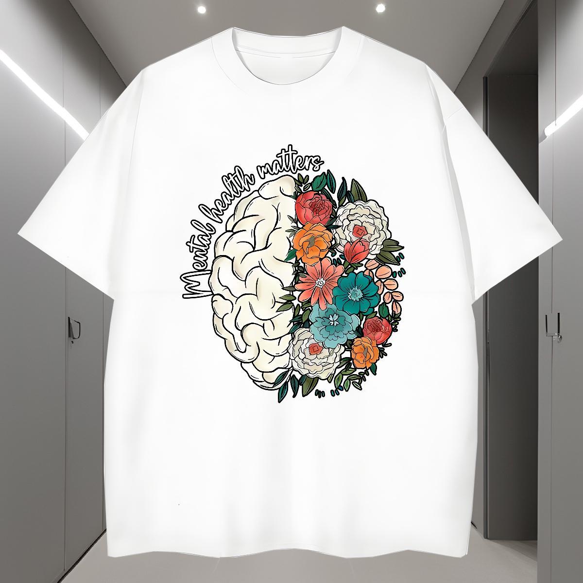 T-Shirts 230g Pure Cotton head Street Casual Short Sleeve Soft Cartoon Print Tshirt for Man Woman 2024 Designer TOP Quality Tops