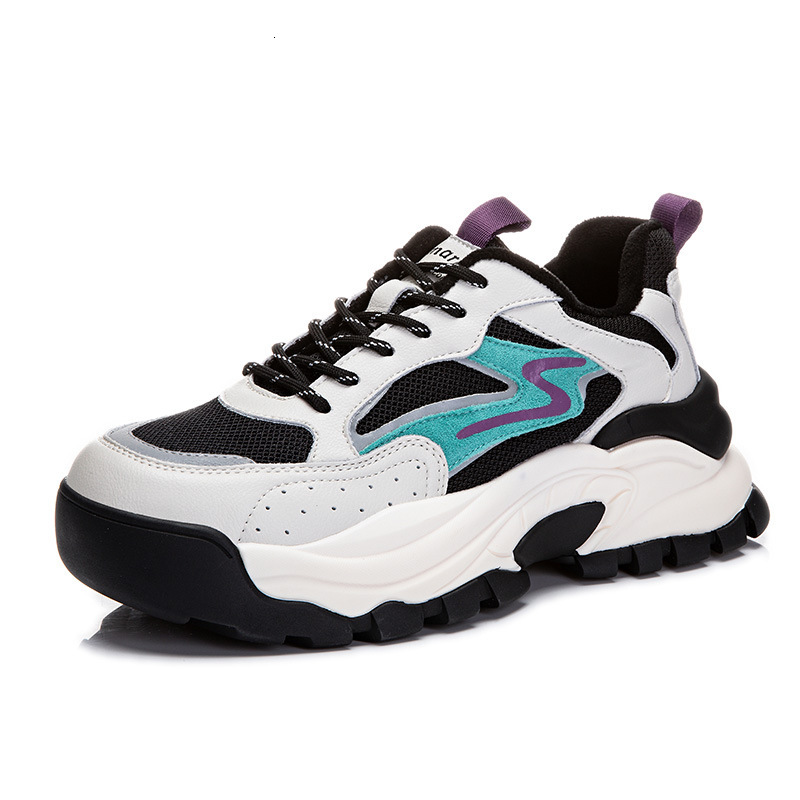 Ddmysports Absorbing Film Genuine Leather Dad Women Winter New Thick Sole Plush Sports Shoes For S Casual And Versatile Running Shoe Trend OUTDOOR