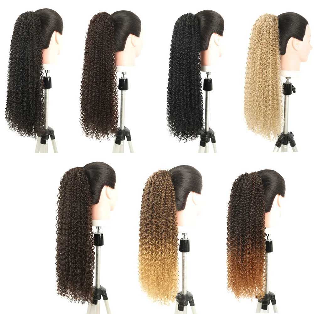 Synthetic ponytail extension wig is suitable for women with long curly and brushed ponytails. Synthetic ponytails naturally soften hair for daily use 