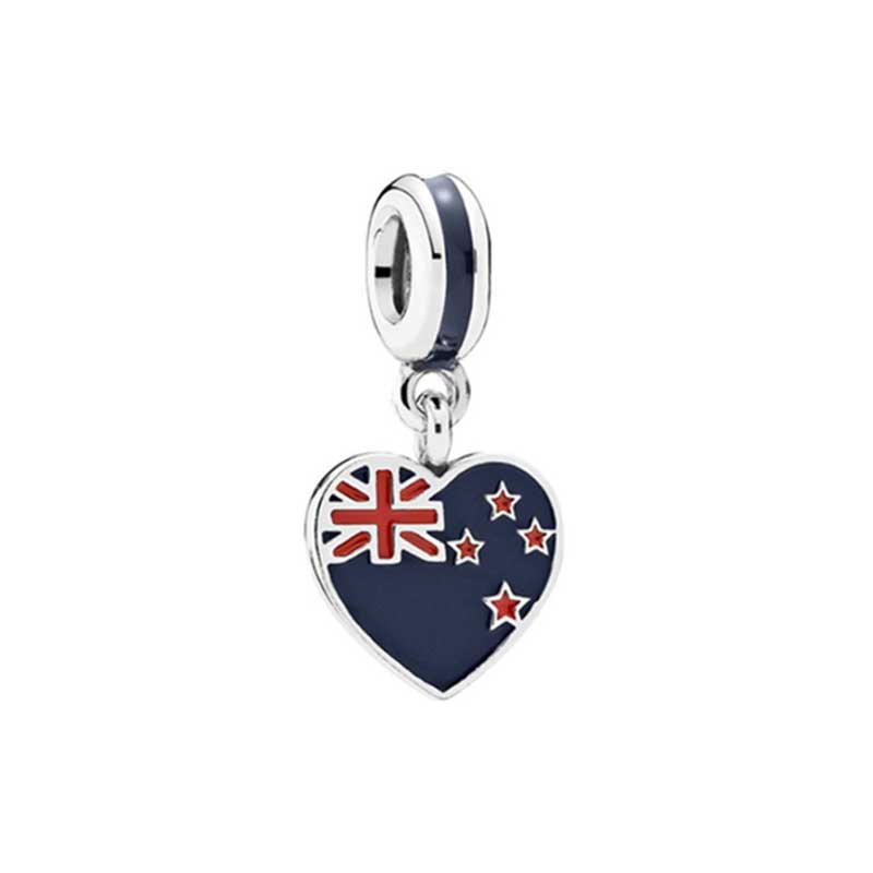 Heart Country Flag Chili Key Pendant Soldier Arrow Charms S925 Snake Bracelet Pendant Beads For Jewelry Making Free Shipping