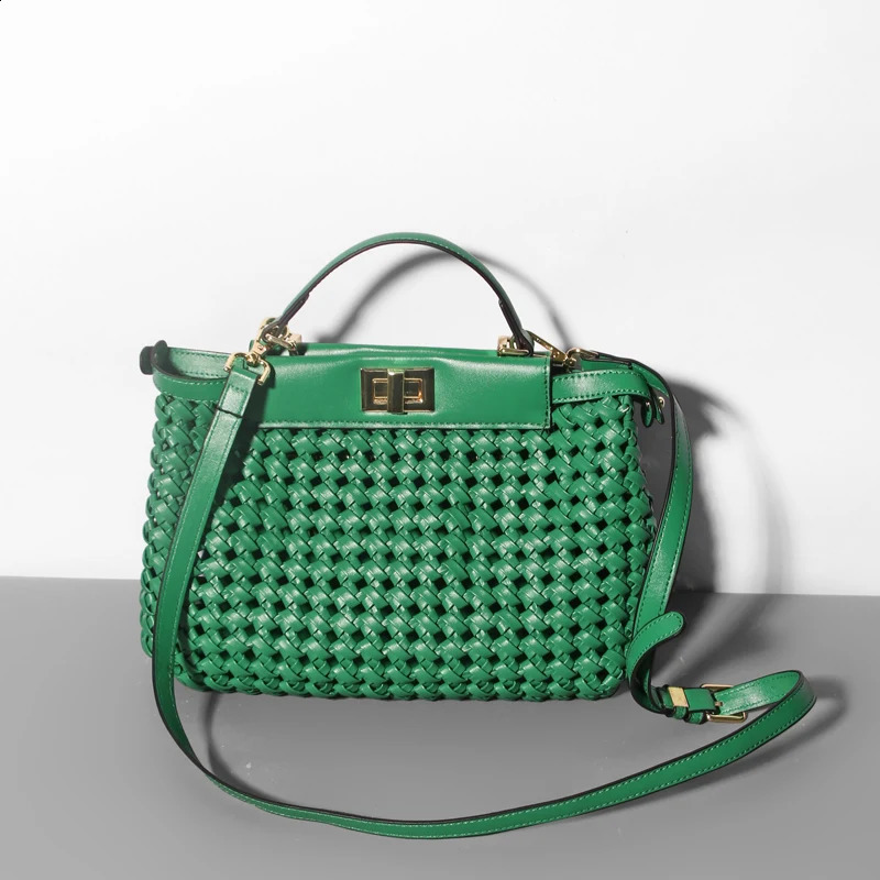 Womens handbag fashionable womens shoulder bag hollow messenger bag cross body bag womens wallet 240820