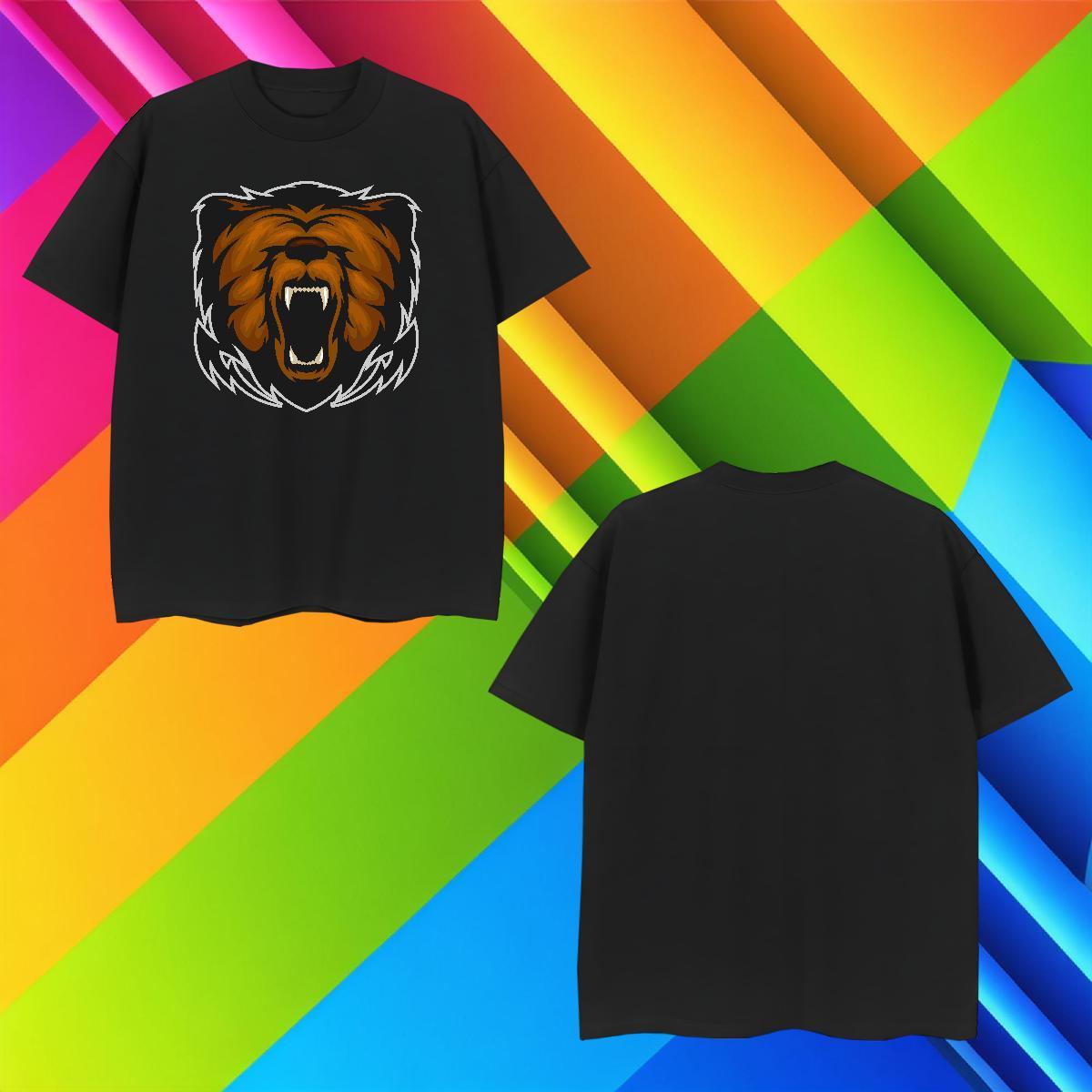 Brand Men T Shirts lion O Neck Short Sleeves Hip Hop Plus Size Custom 230g Cotton Mens Tshirts Fashion Wear