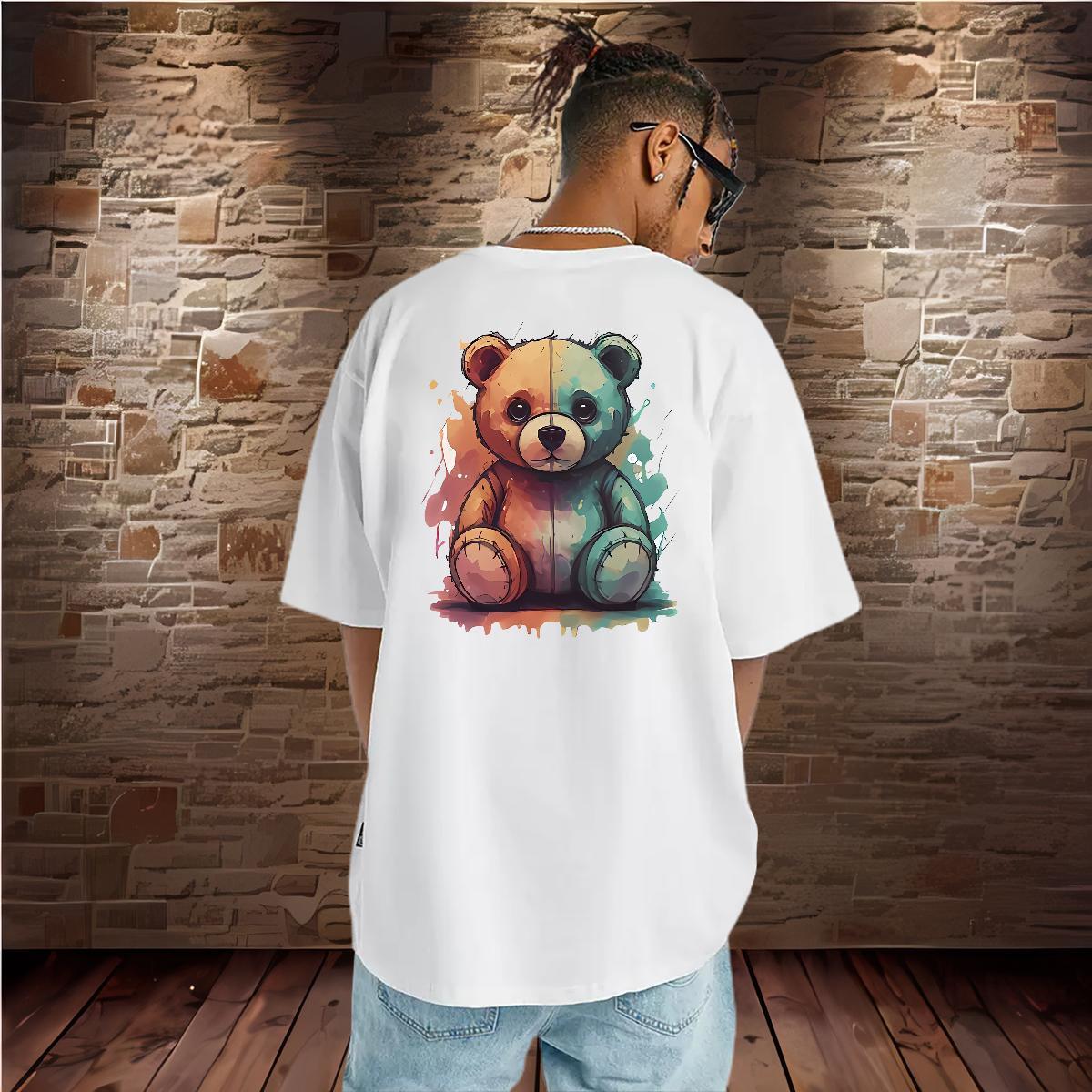 2024 Designer Tshirt for Man Woman bear Sports Casual 230g Cotton Wear Breathable Short Sleeve TOP Quality T shirt Anime