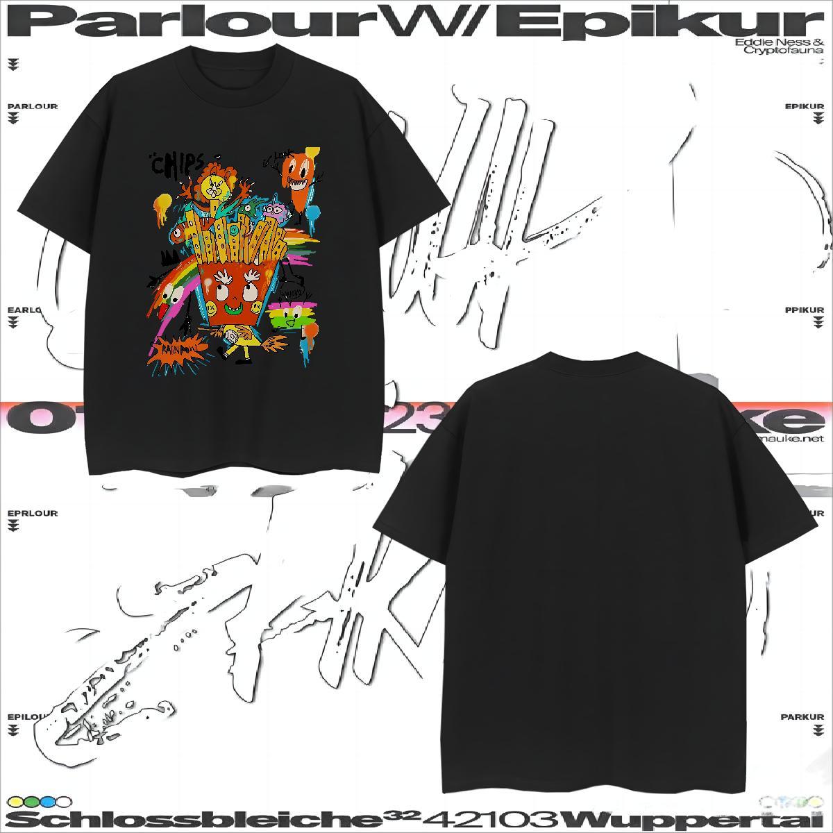 Mens T Shirts 230g Pure Cotton cartoon Casual Short Sleeve Soft Plus Size Cartoon Men Tshirts New Designer Brand Tops