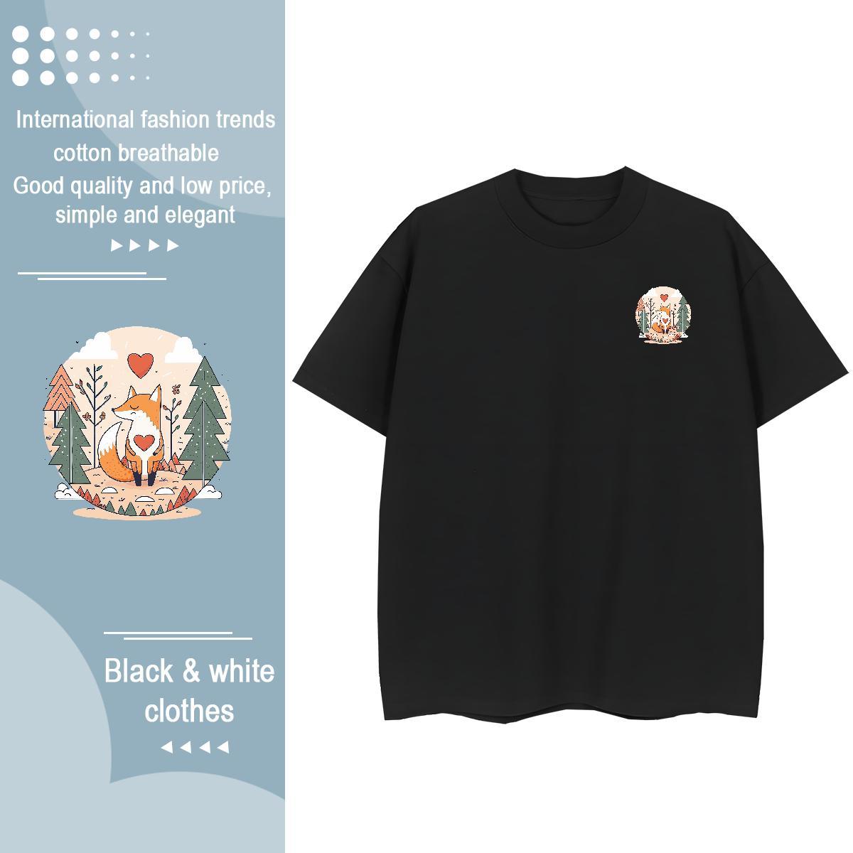 New Designer Men Tees fox Street Wear 230g Cotton Clothings Pure Cotton Comfortable T-Shirts Anime